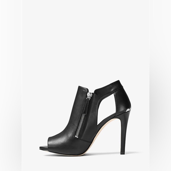 Michael Kors Clara Peep-Toe‎ Leather Pump Size 7 - Picture 4 of 16